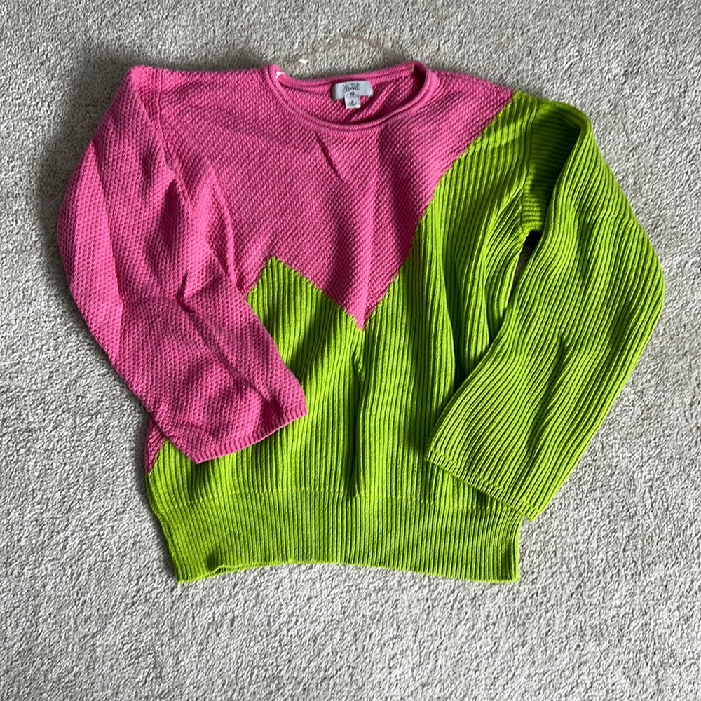 Victor Glemaud for Target pink and green sweater